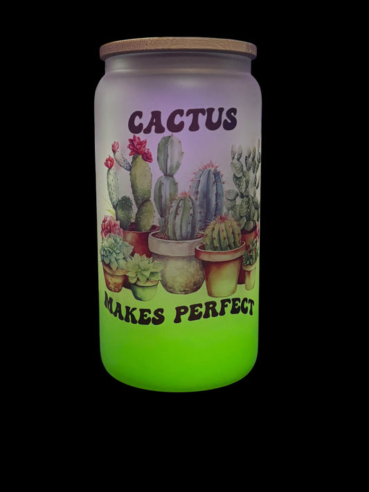 Cactus Makes Perfect Drinking Glass