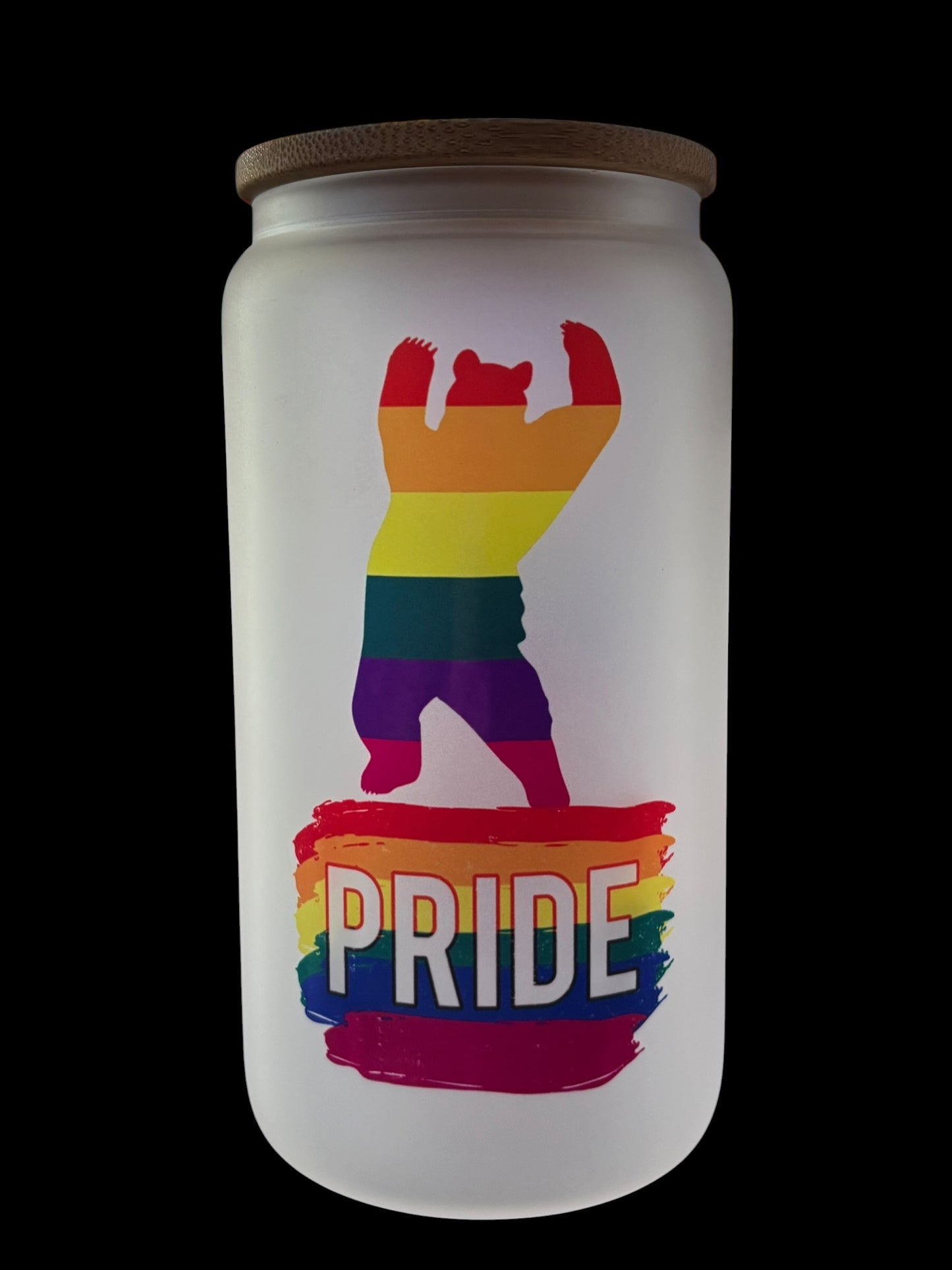 Pride Bear Drinking Glass