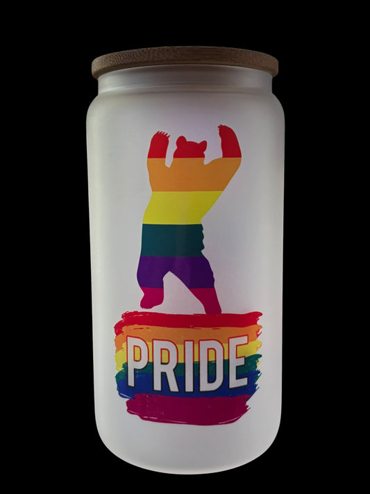 Pride Bear Drinking Glass