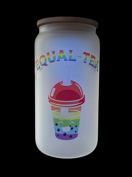 Equal Tea Boba Drinking Glass