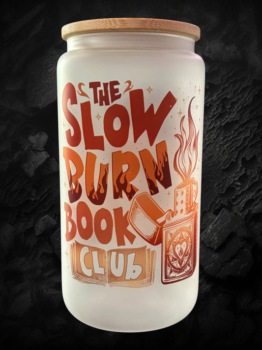Slow Burn Book Lighter Drinking Glass