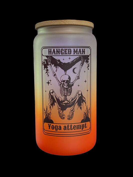 The Hanged Man (Yoga) Tarot Drinking Glass