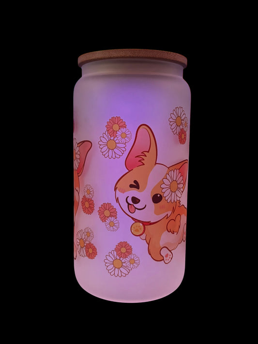 Corgi Full Wrap Drinking Glass