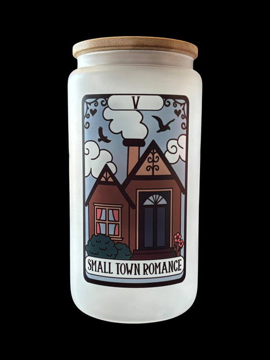 Small Town Romance Tarot Card Drinking Glass