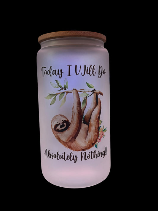 Sloth Do Nothing Drinking Glass