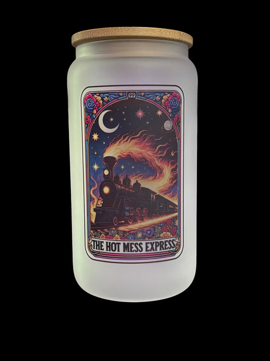 The Hot Mess Express Tarot Drinking Glass