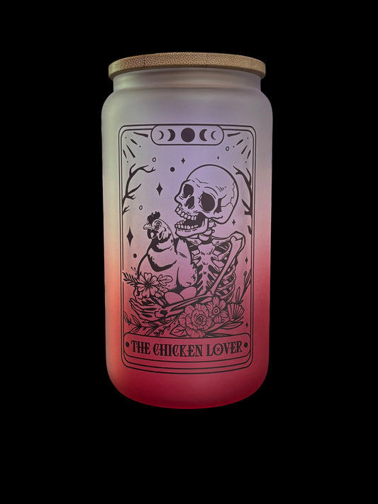 The Chicken Lover Tarot Drinking Glass