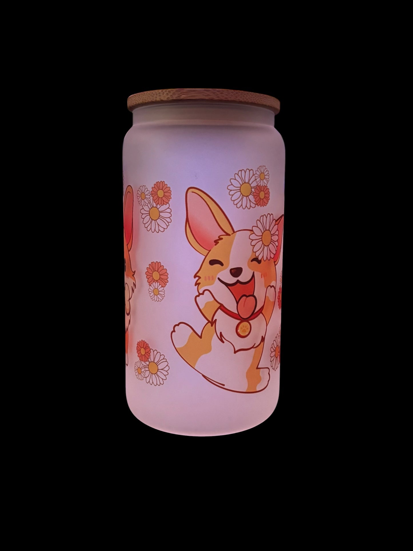 Corgi Full Wrap Drinking Glass