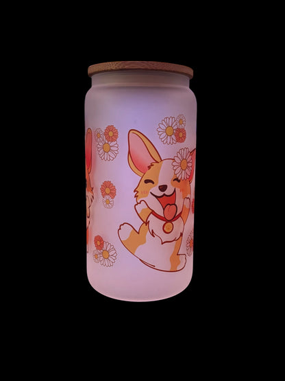 Corgi Full Wrap Drinking Glass