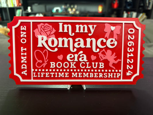 In my Romance Era Book Club Ticket