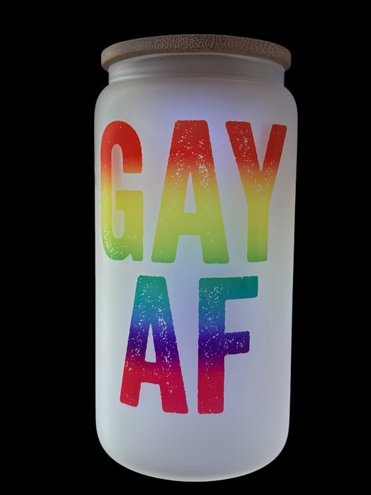 Gay AF Drinking Glass