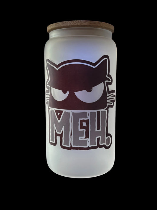 Meh Cat Drinking Glass