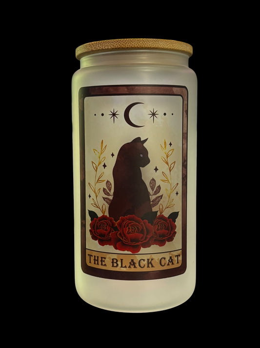 The Black Cat Tarot Drinking Glass