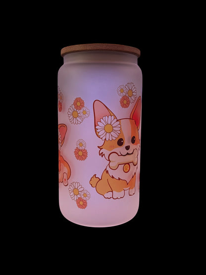 Corgi Full Wrap Drinking Glass