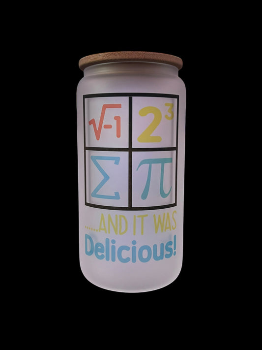 Math Pie Drinking Glass