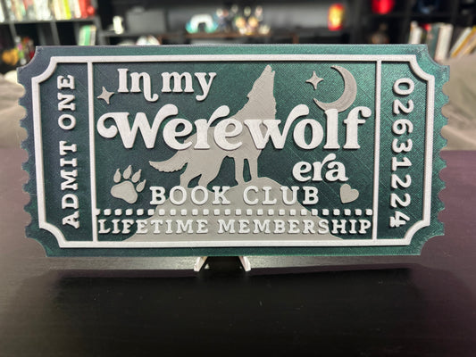 In my Werewolf Era Book Club Ticket